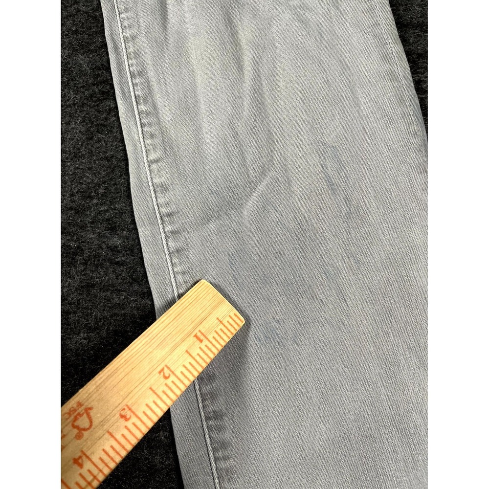 7 For All Mankind Slimmy Jeans Mens 32 Gray Denim Cotton Stretch Straight Leg - Picture 4 of 12
